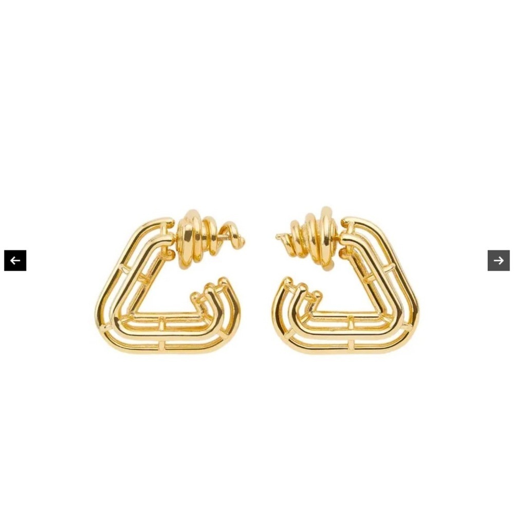 Bottega Veneta Gold Geometric Earrings